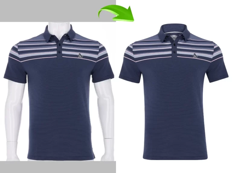Ghost mannequin effect on men's casual shirt