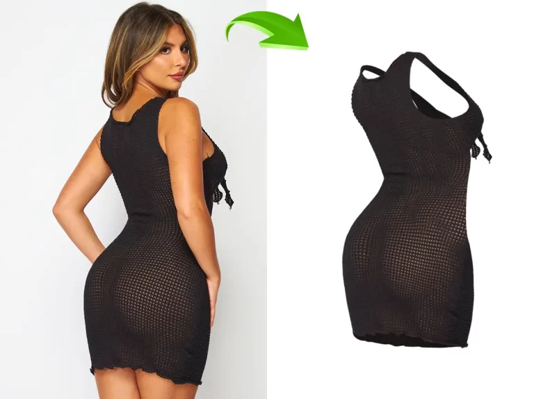 Ghost mannequin hollow man effect on women’s dress