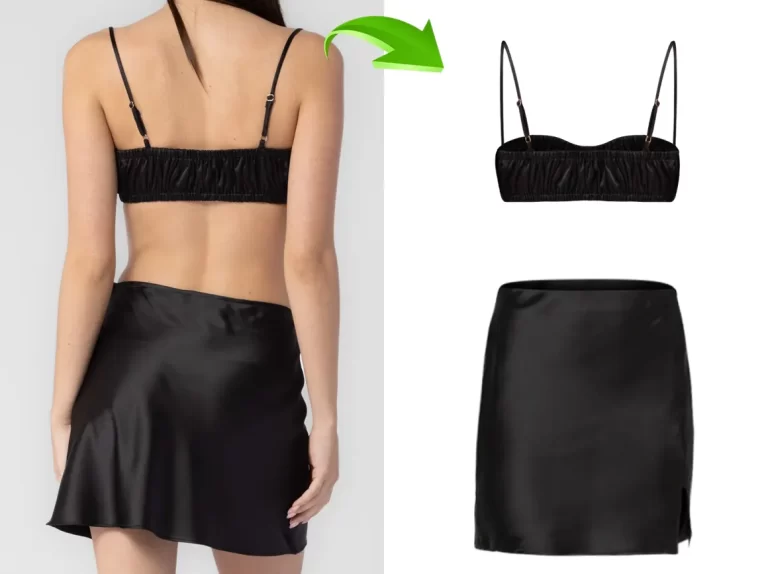 Ghost mannequin applied to women’s dress for online catalog