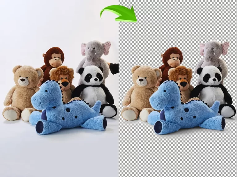 Transparent image masking for fur product