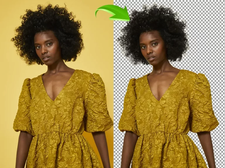 Professional image masking technique applied to complex hair details