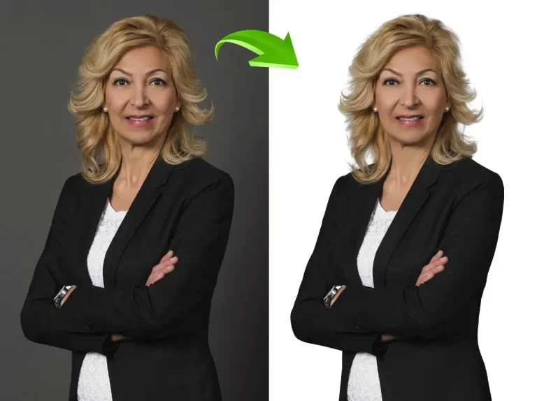 Model retouching with refined image masking