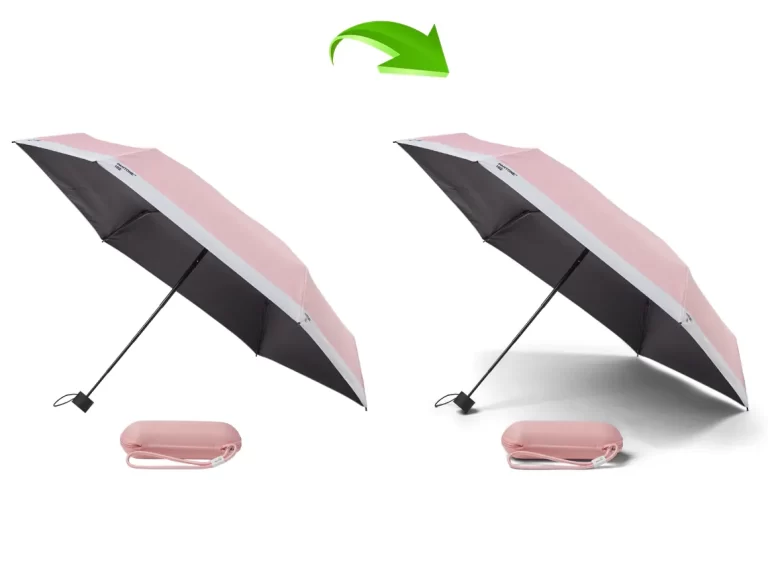 Studio umbrella with clean reflection shadow