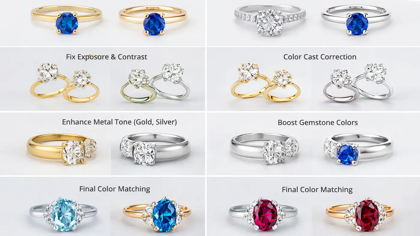 Step-by-Step Jewelry Color Correction