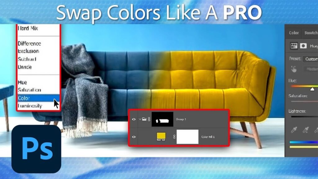 photoshop change color of object