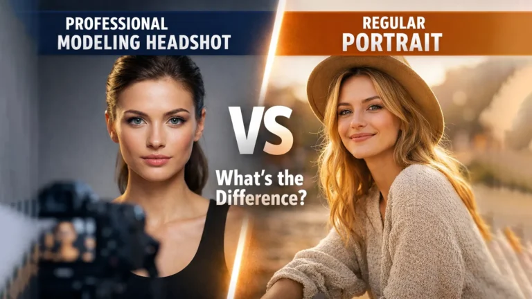 Professional Modeling Headshots vs Regular Portraits Differences