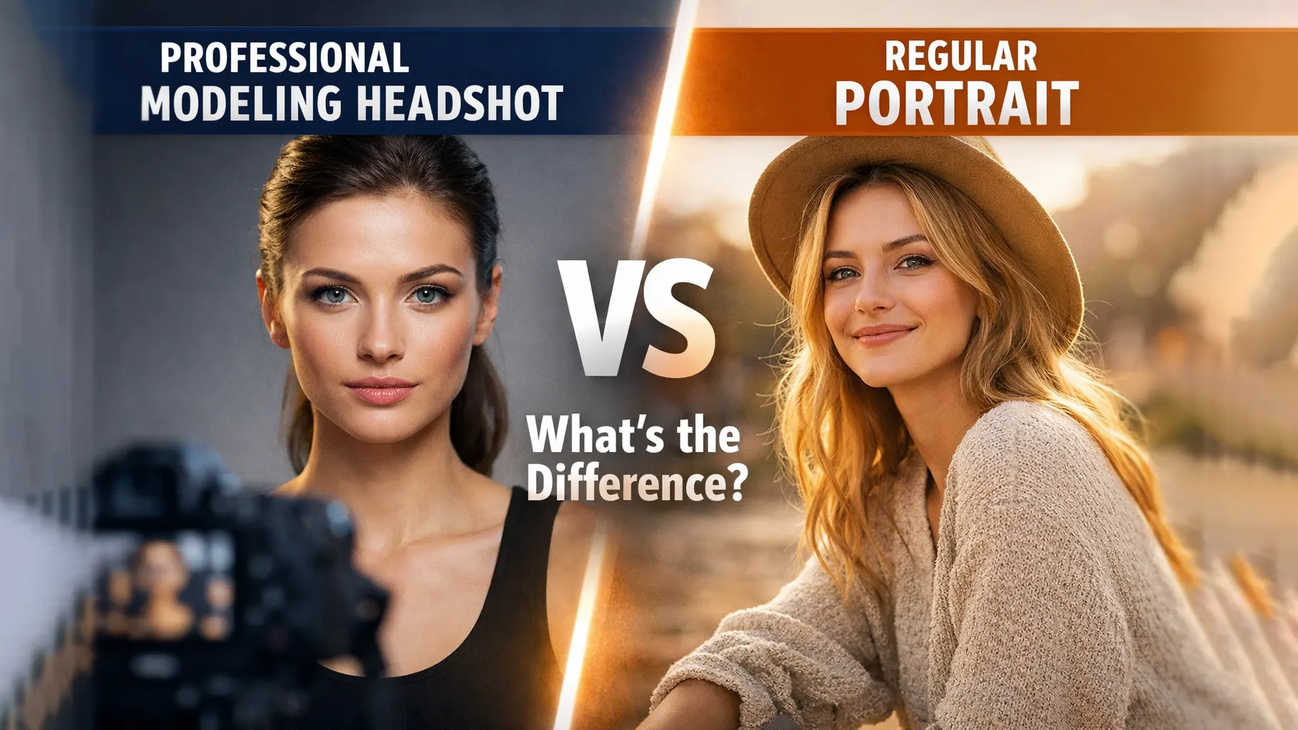Professional Modeling Headshots vs Regular Portraits (Differences)