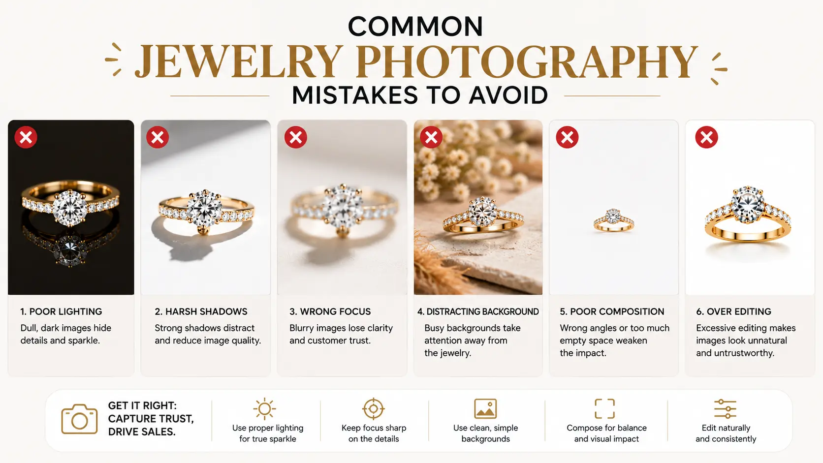 Common Jewelry Photography Mistakes to Avoid