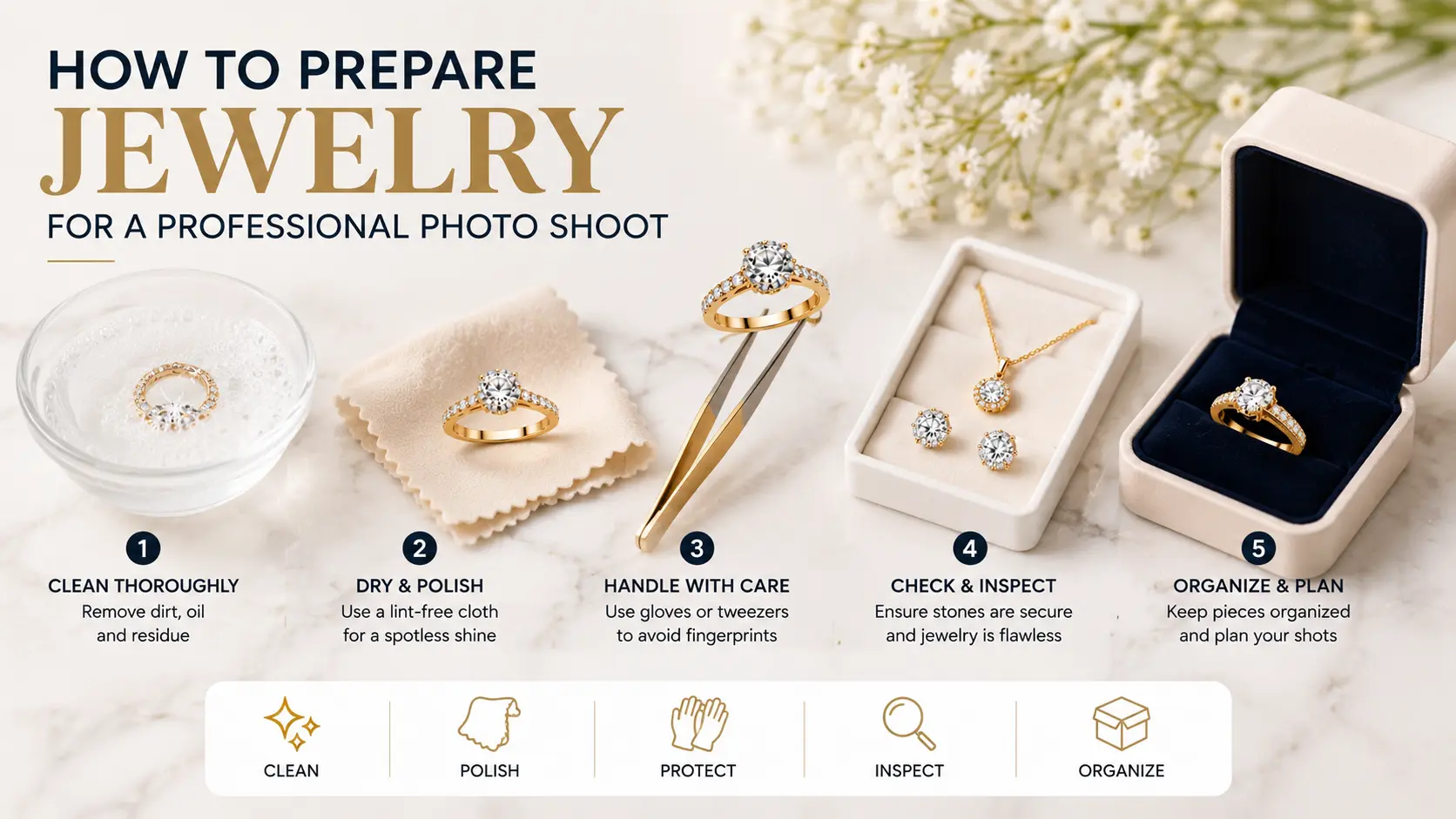 How to Prepare Jewelry for a Professional Photo Shoot