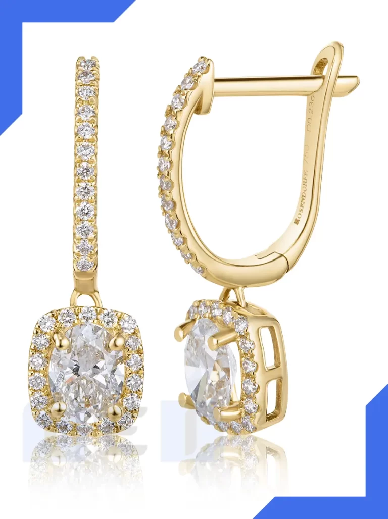 Clean and polished earring photo after dust and scratch removal through professional retouching
