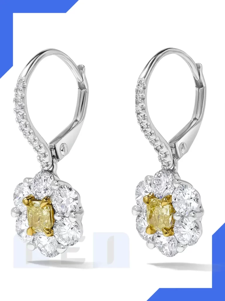 Professionally retouched earring photo with elite finish and enhanced shine