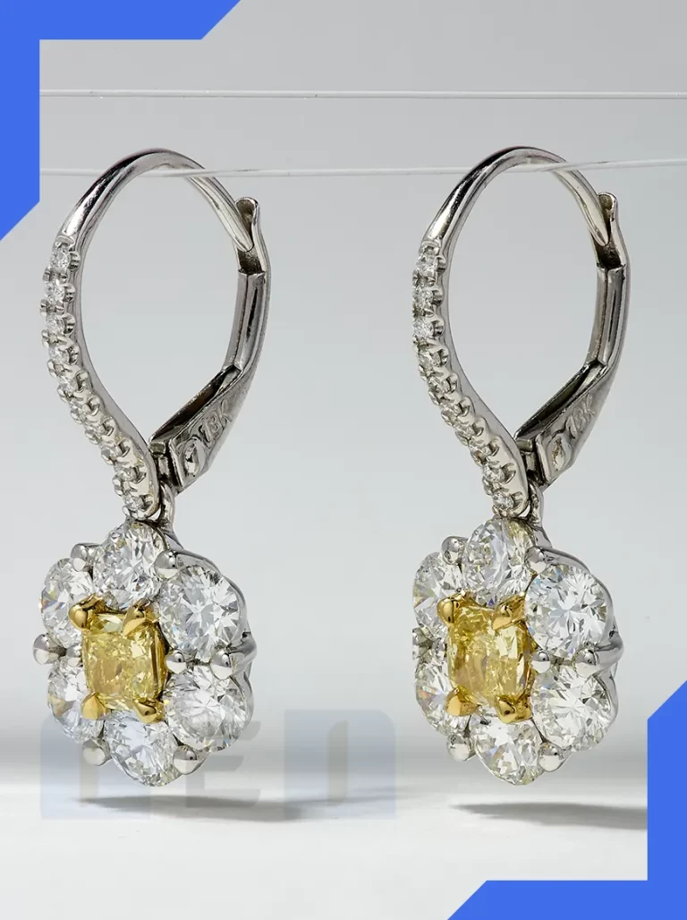 Original earring photo before elite retouching service, showing dullness and imperfections