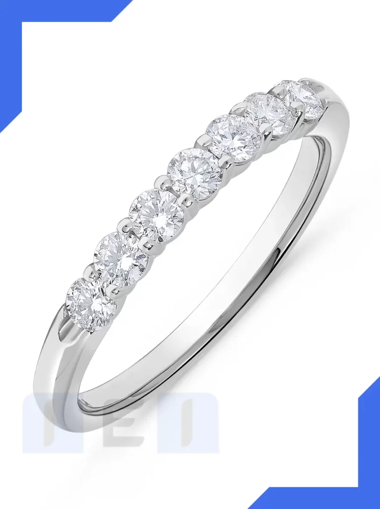 Professionally retouched ring photo with enhanced gemstones showing vivid sparkle and vibrant color