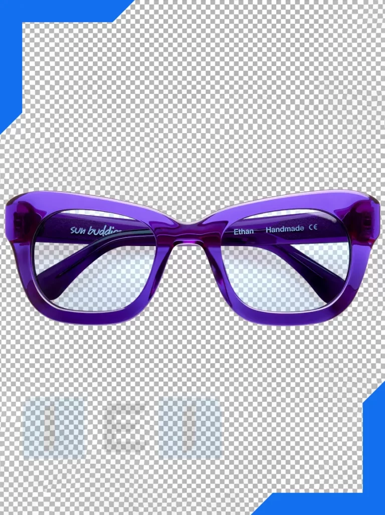 Enhanced eyeglass image after professional lens color adjustment