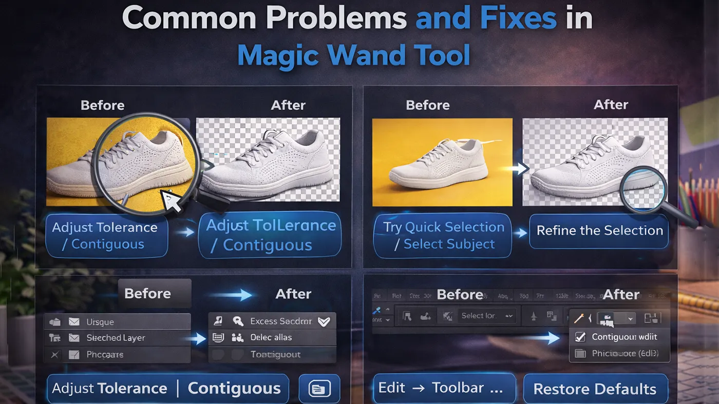 Common Problems and Fixes of magic wand tool