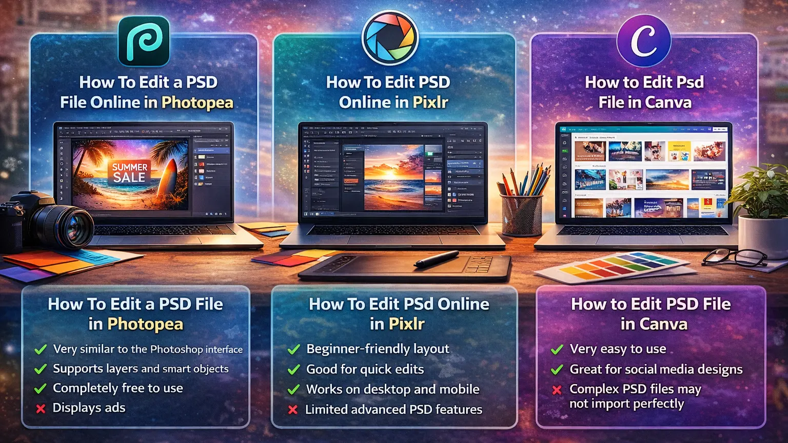 Edit PSD File Online with tools