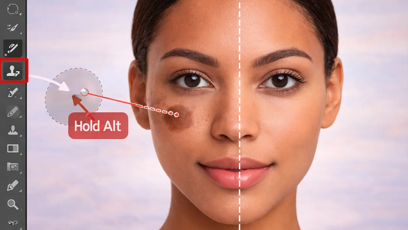 Clone Stamp for Dark Spot Remover Tools