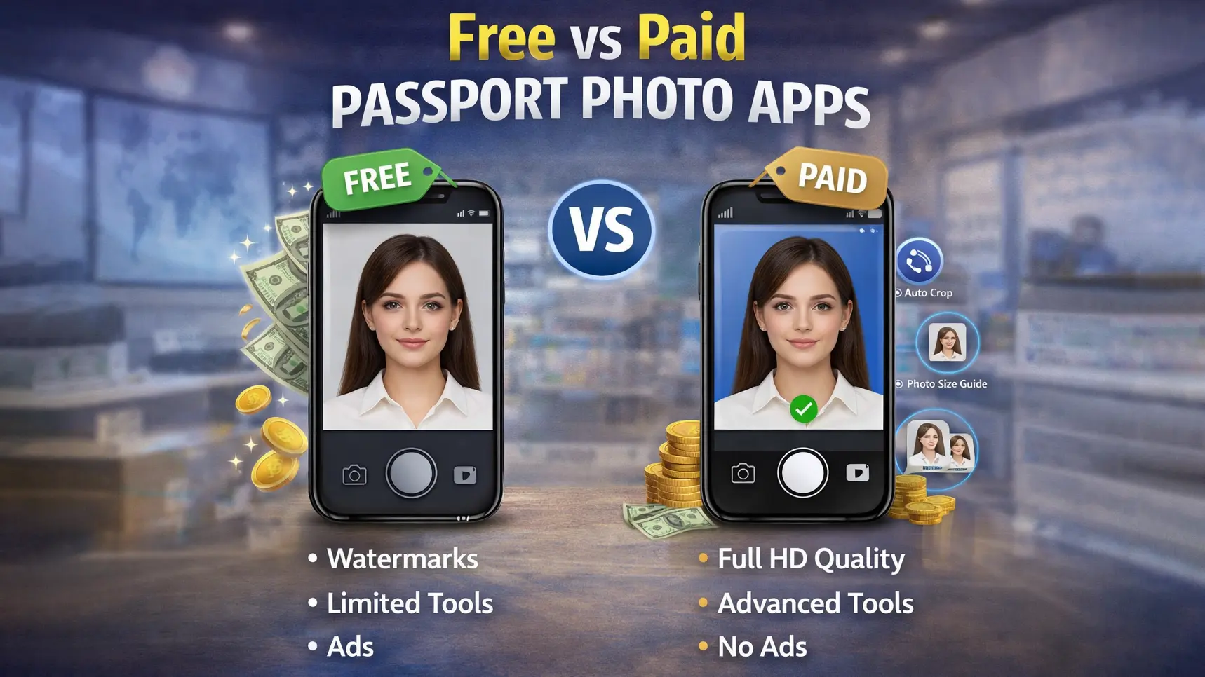 Free vs Paid Passport Photo Apps