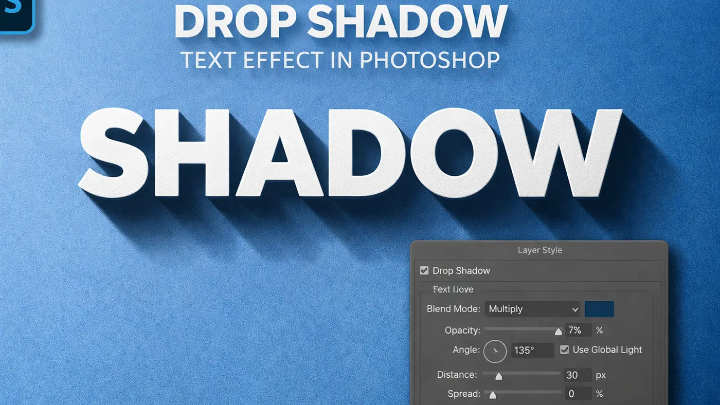 How to Add a drop Shadow to Text in Photoshop