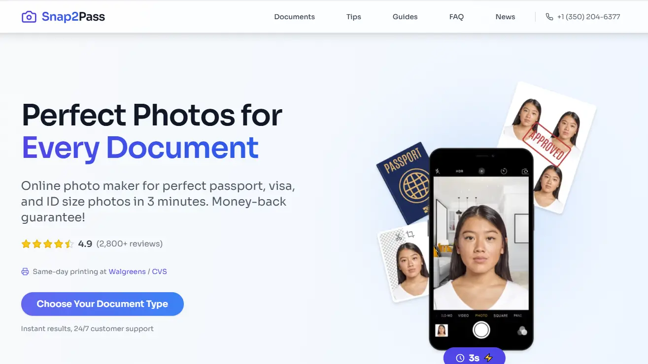 Snap2Pass Passport Photo