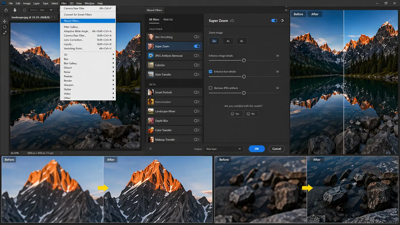 How to Upscale an Image in Photoshop Neural Filters