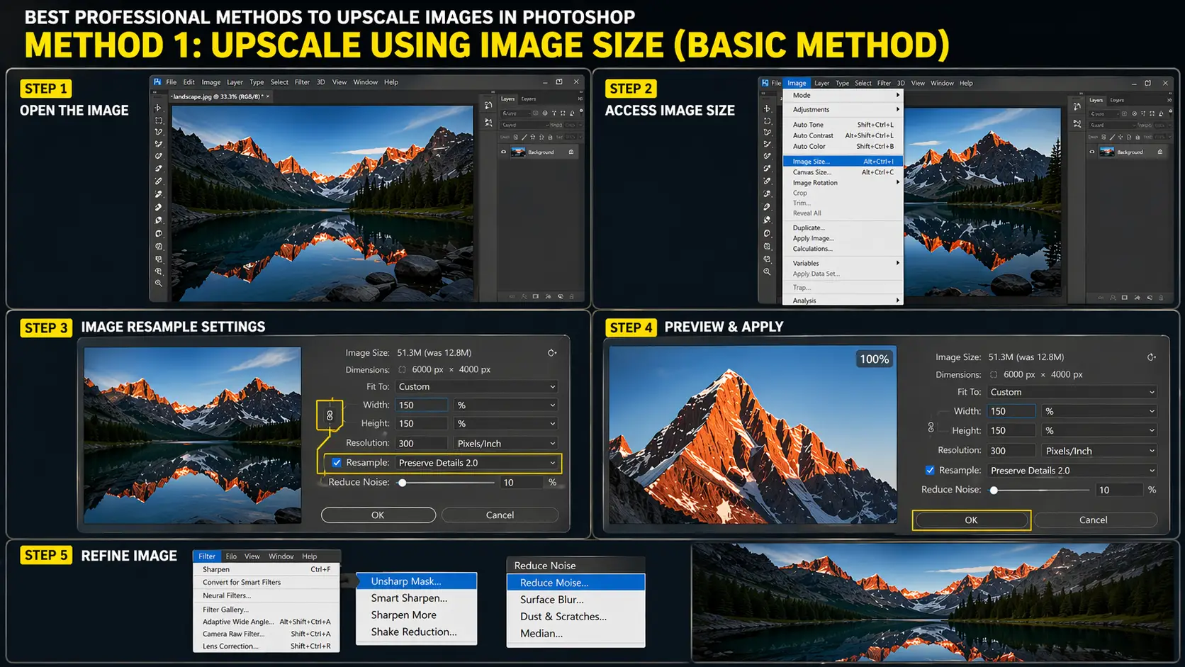 How to Upscale an Image in PhotoshopImage Size