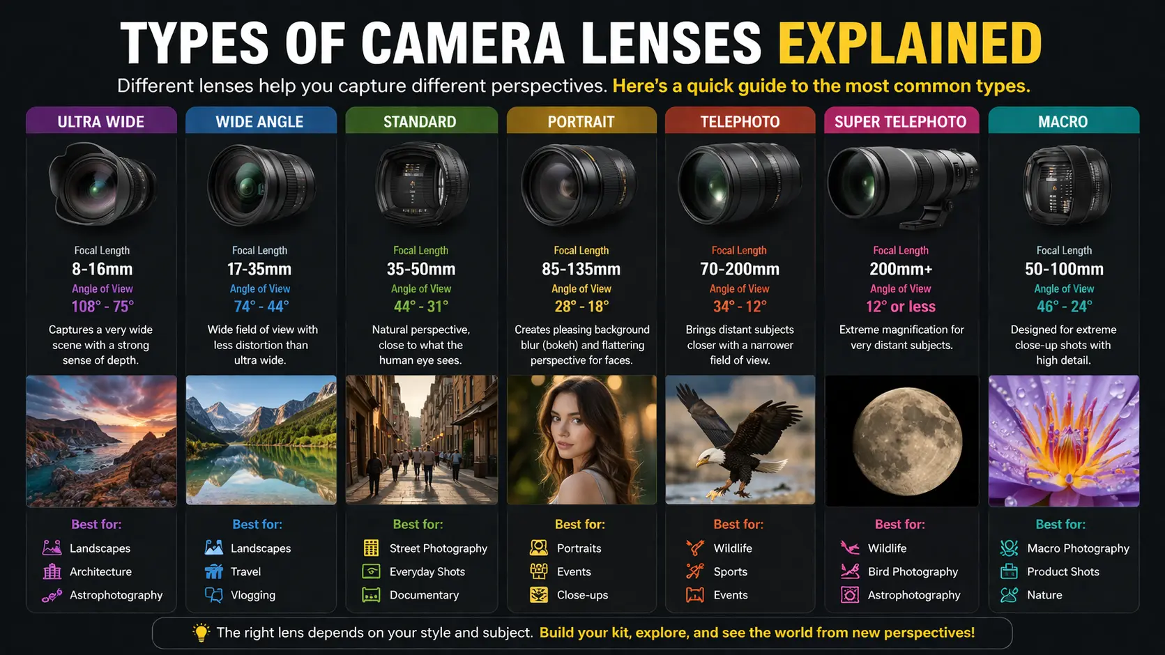 Types of Camera Lenses Explained