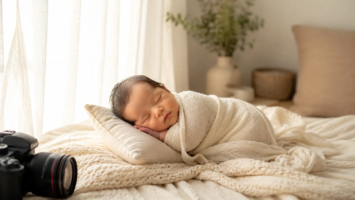 Natural Light for Newborn Pictures at Home